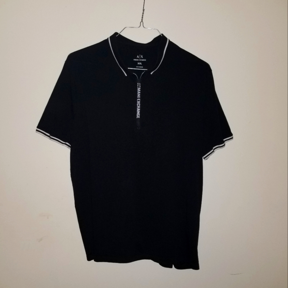 Black Armani Exchange Polo Shirt Size XXL
